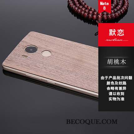 Huawei Mate 8 Couvercle Arrière Protection Coque De Téléphone Étui Rouge Bois Massif