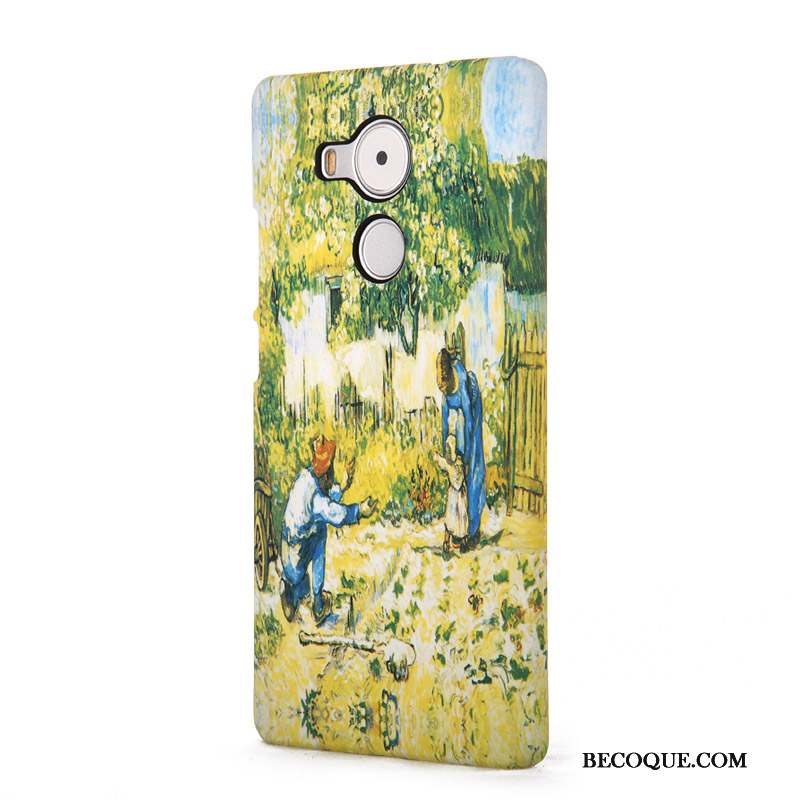 Huawei Mate 8 Jaune Gaufrage Coque De Téléphone Abstrait Pivoine Art