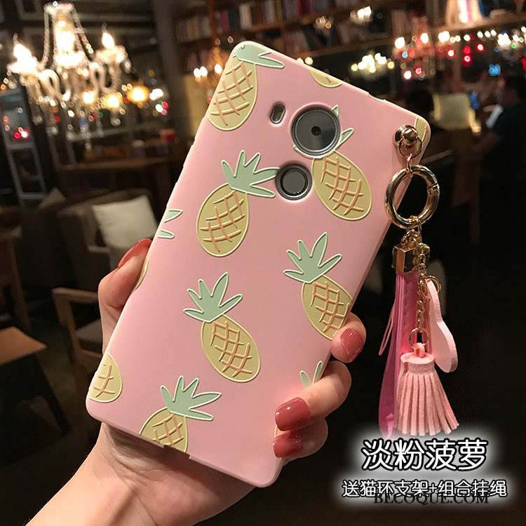 Huawei Mate 8 Multicolore Rose Fluide Doux Étui Coque Chat