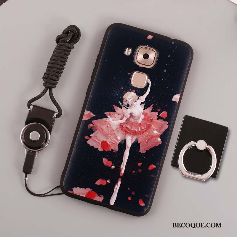 Huawei Mate 8 Peinture Blanc Anneau Fluide Doux Coque Étui