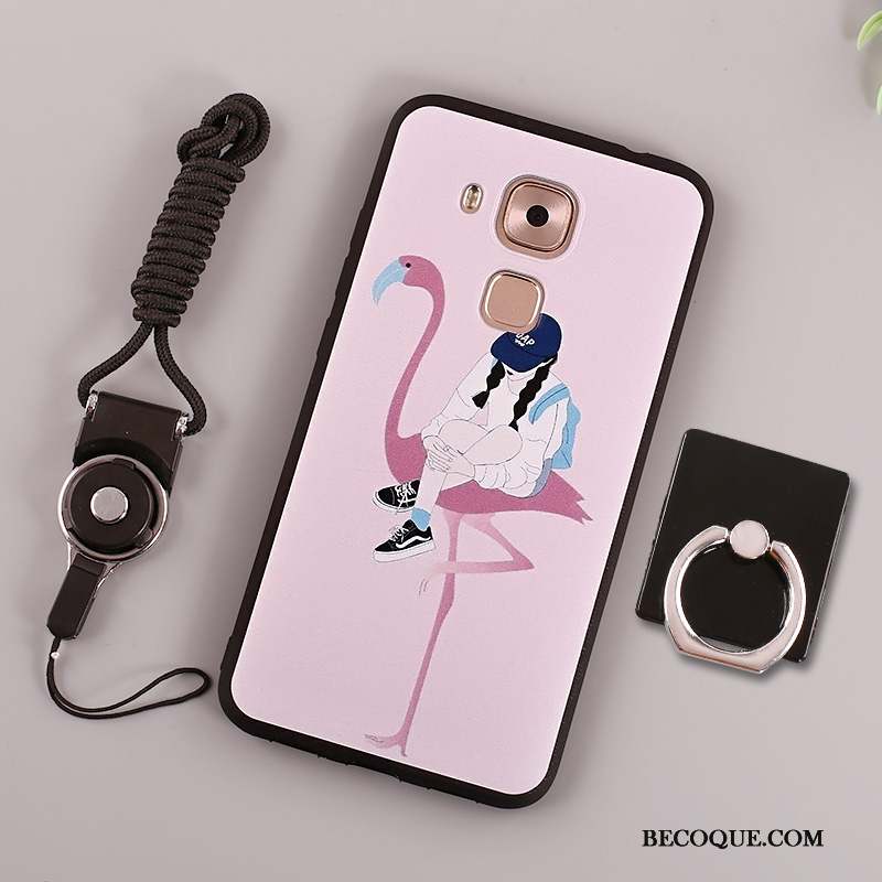 Huawei Mate 8 Peinture Blanc Anneau Fluide Doux Coque Étui