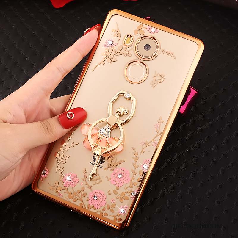 Huawei Mate 8 Rose Protection Coque De Téléphone Étui Strass