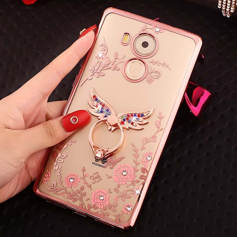 Huawei Mate 8 Rose Protection Coque De Téléphone Étui Strass