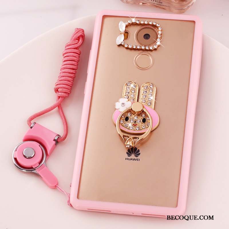 Huawei Mate 8 Strass Rose Coque Dessin Animé Téléphone Portable Protection