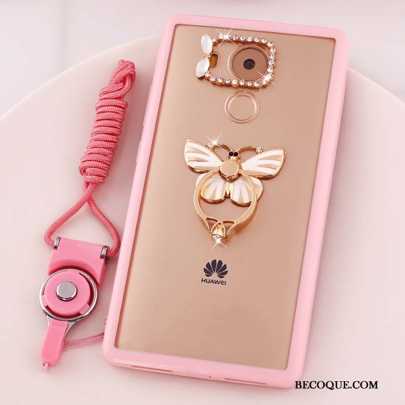 Huawei Mate 8 Strass Rose Coque Dessin Animé Téléphone Portable Protection