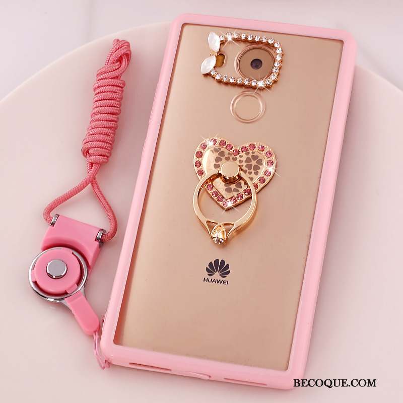 Huawei Mate 8 Strass Rose Coque Dessin Animé Téléphone Portable Protection