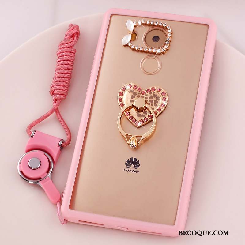 Huawei Mate 8 Strass Rose Coque Dessin Animé Téléphone Portable Protection