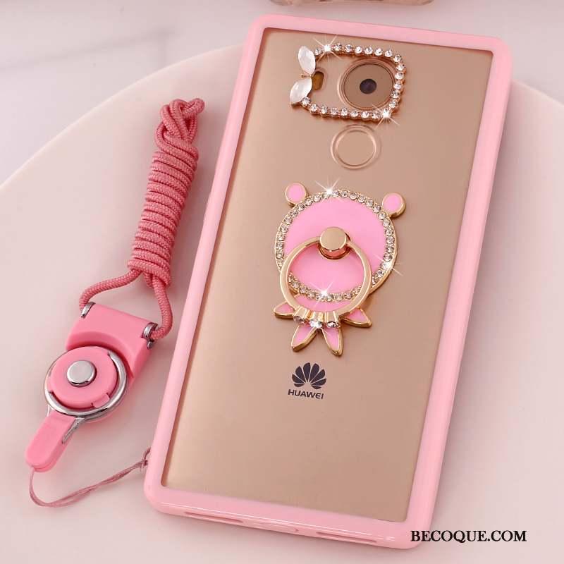 Huawei Mate 8 Strass Rose Coque Dessin Animé Téléphone Portable Protection