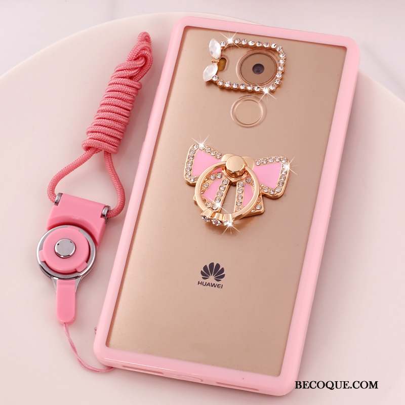 Huawei Mate 8 Strass Rose Coque Dessin Animé Téléphone Portable Protection