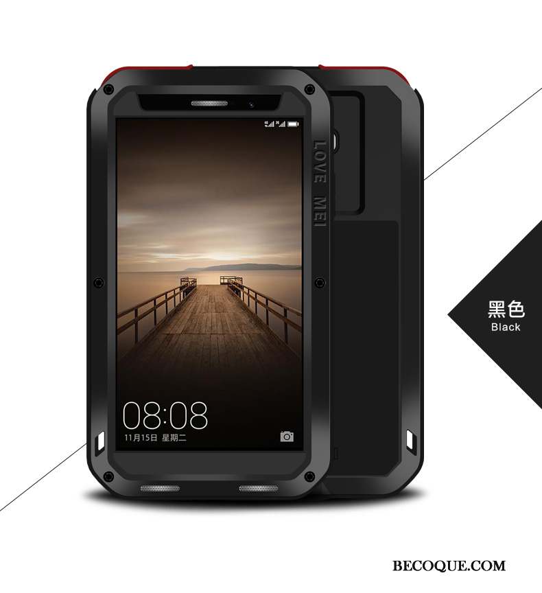 Huawei Mate 8 Étui Protection Rouge Incassable Coque De Téléphone Trois Défenses