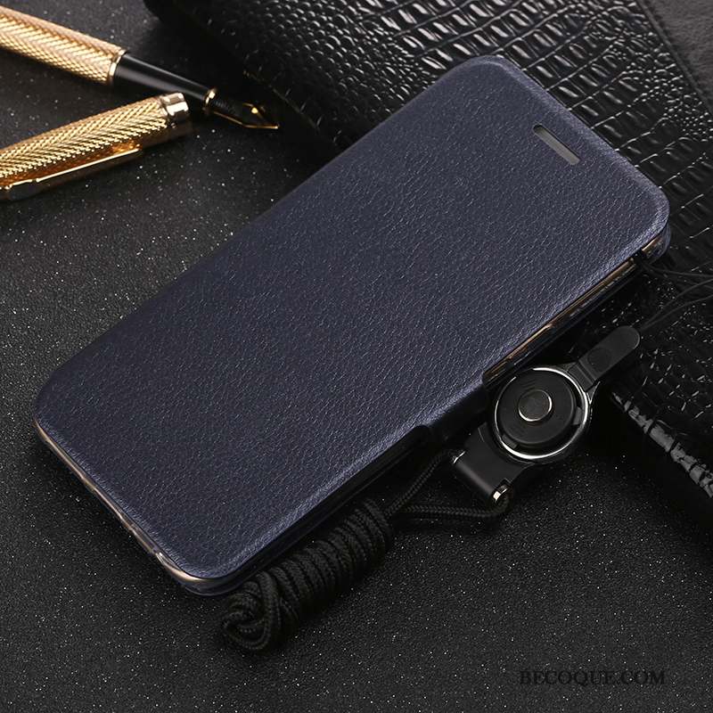 Huawei Mate 9 Coque Clamshell Incassable Protection Étui En Cuir Tout Compris Bleu