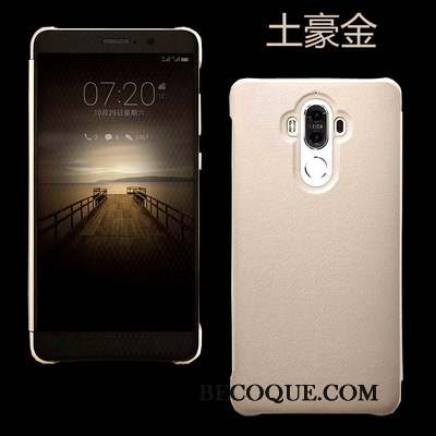 Huawei Mate 9 Coque De Téléphone Bleu Incassable Étui En Cuir Protection Dormance