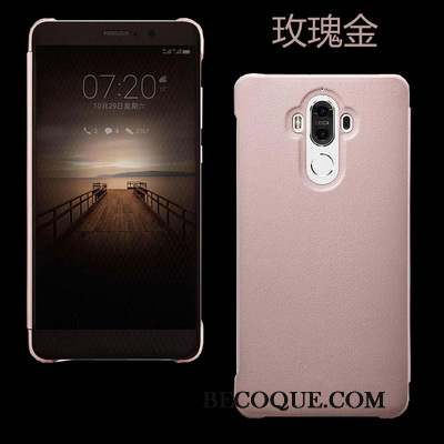 Huawei Mate 9 Coque De Téléphone Bleu Incassable Étui En Cuir Protection Dormance