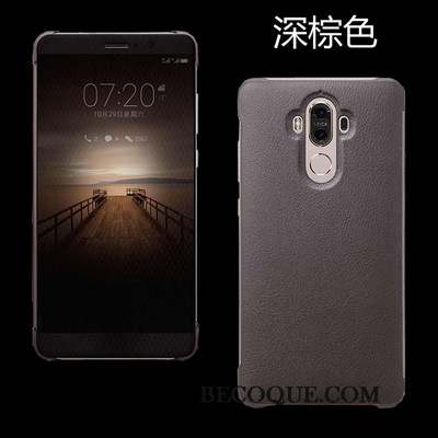 Huawei Mate 9 Coque De Téléphone Bleu Incassable Étui En Cuir Protection Dormance