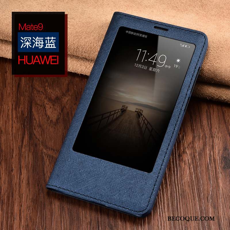 Huawei Mate 9 Coque De Téléphone Clamshell Étui En Cuir Protection