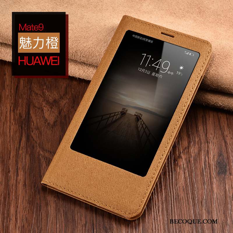 Huawei Mate 9 Coque De Téléphone Clamshell Étui En Cuir Protection