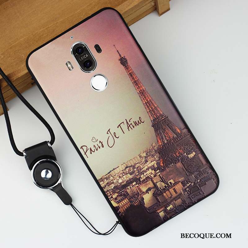 Huawei Mate 9 Coque De Téléphone Incassable Silicone Étui Violet Délavé En Daim