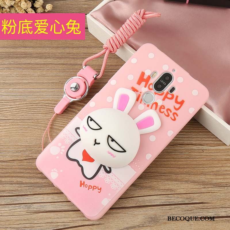 Huawei Mate 9 Coque De Téléphone Incassable Étui Ornements Suspendus Silicone Rose