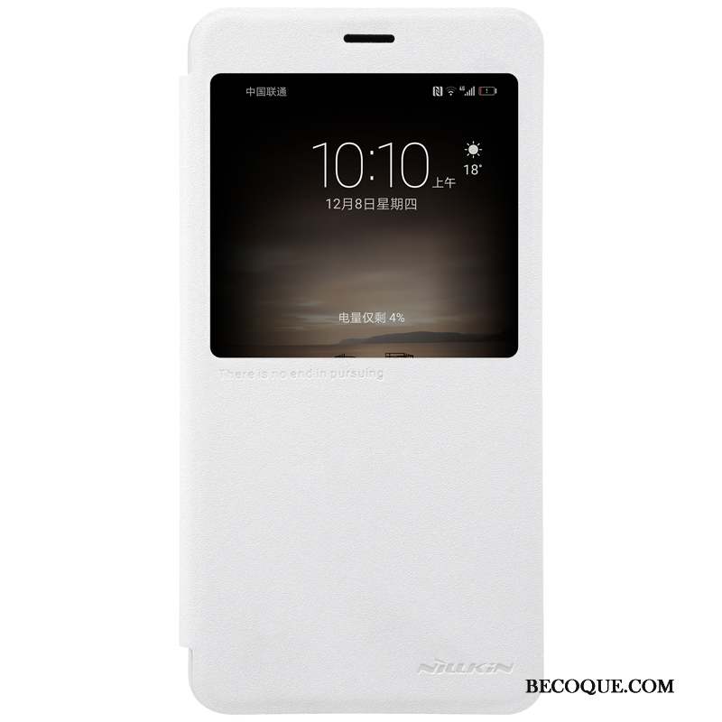 Huawei Mate 9 Coque De Téléphone Or Protection Bleu Housse Étui En Cuir