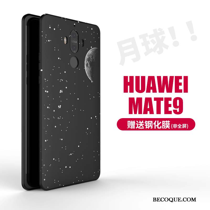 Huawei Mate 9 Coque De Téléphone Tendance Noir Étui Créatif Grand