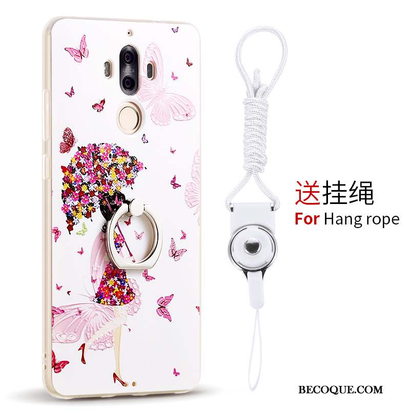 Huawei Mate 9 Coque De Téléphone Tout Compris Ornements Suspendus Étui Rouge Protection