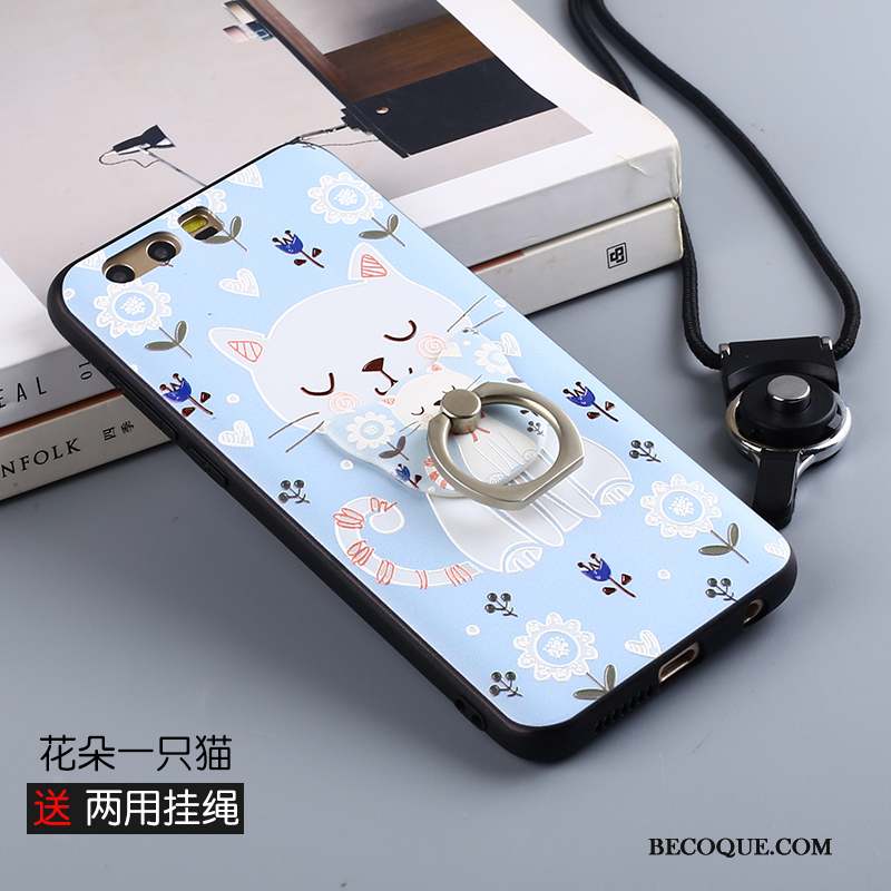 Huawei Mate 9 Coque Dessin Animé Tout Compris Silicone Charmant Frais Bleu Clair