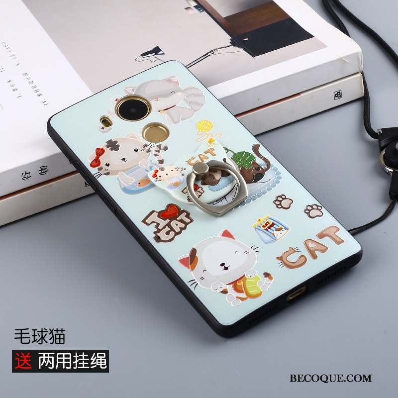 Huawei Mate 9 Coque Dessin Animé Tout Compris Silicone Charmant Frais Bleu Clair