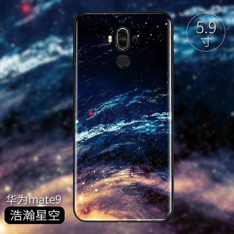 Huawei Mate 9 Coque Miroir Multicolore Incassable Étui Silicone Verre