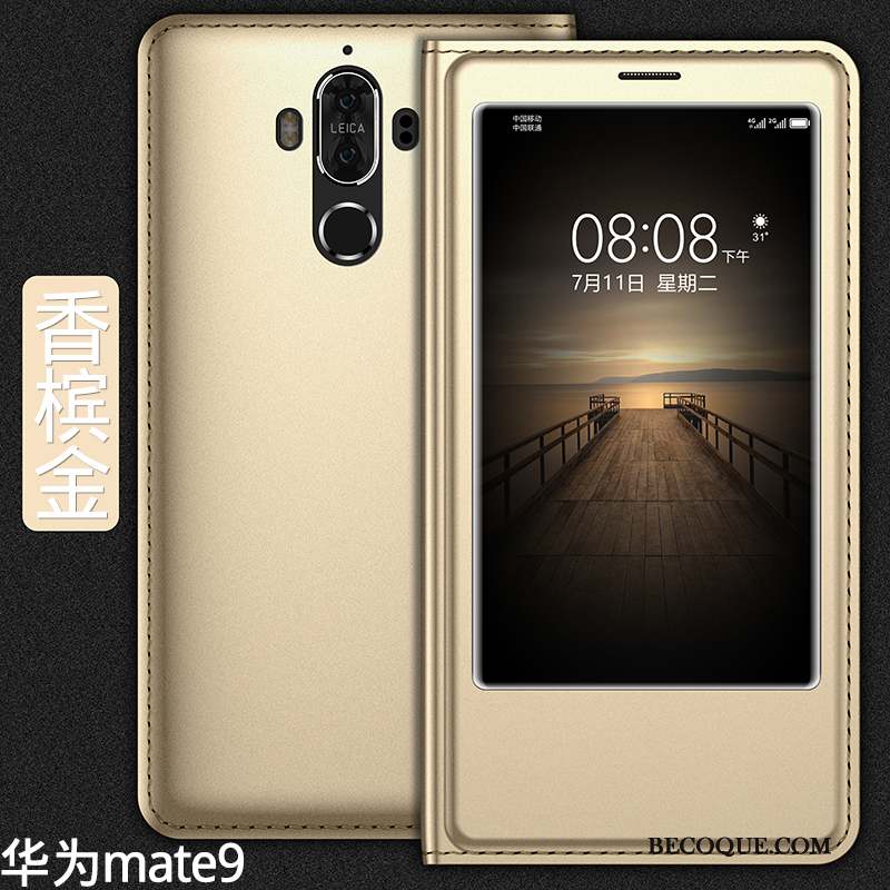 Huawei Mate 9 Coque Rouge Incassable Protection Étui En Cuir Tout Compris Housse