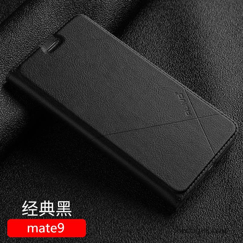 Huawei Mate 9 Coque Tout Compris Étui En Cuir Clamshell Protection Incassable Or