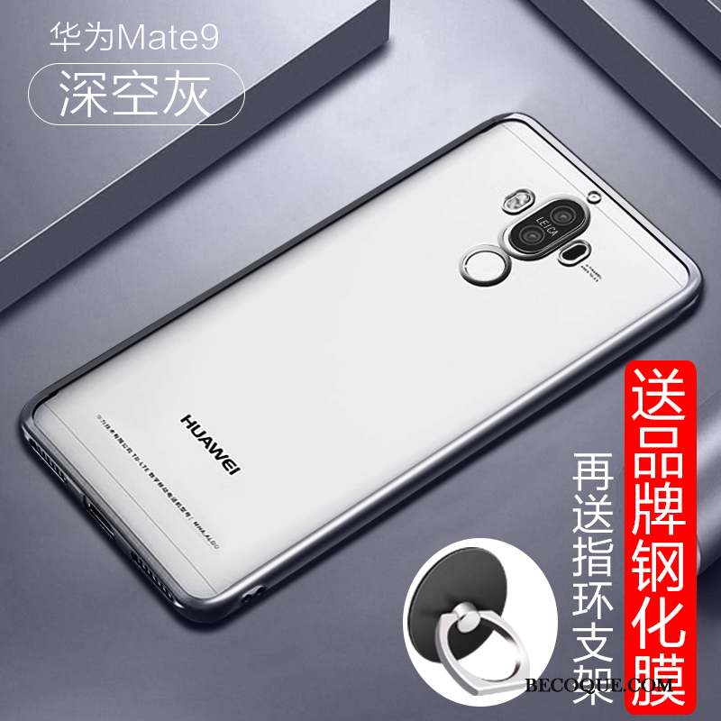 Huawei Mate 9 Coque Transparent Silicone Rose Créatif Personnalité Protection