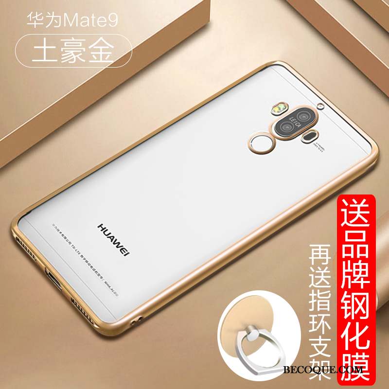 Huawei Mate 9 Coque Transparent Silicone Rose Créatif Personnalité Protection