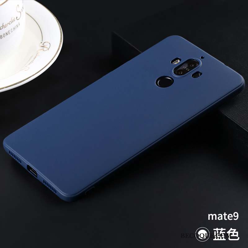 Huawei Mate 9 Coque Étui Bleu Fluide Doux Silicone De Téléphone
