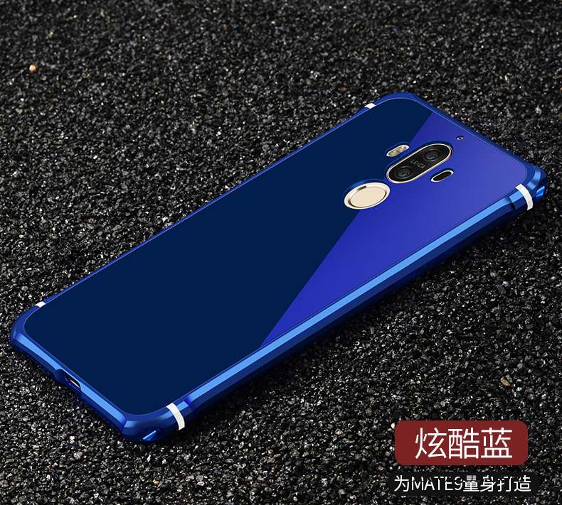 Huawei Mate 9 Coque Étui Métal Tout Compris Personnalité Bleu Protection