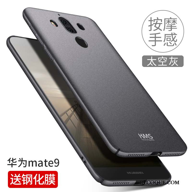Huawei Mate 9 Difficile Coque De Téléphone Protection Très Mince Délavé En Daim Tempérer