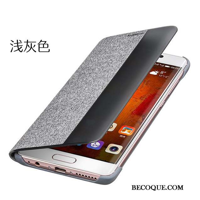 Huawei Mate 9 Pro Coque De Téléphone Incassable Étui En Cuir Protection Téléphone Portable Gris
