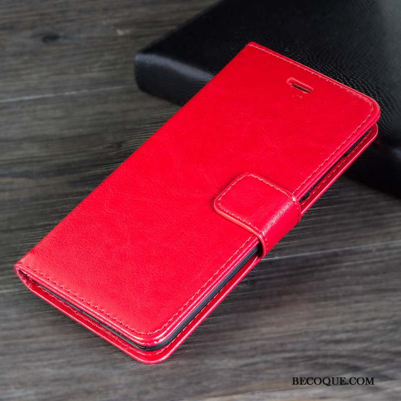 Huawei Mate 9 Pro Coque De Téléphone Étui En Cuir Incassable Téléphone Portable Protection Rouge
