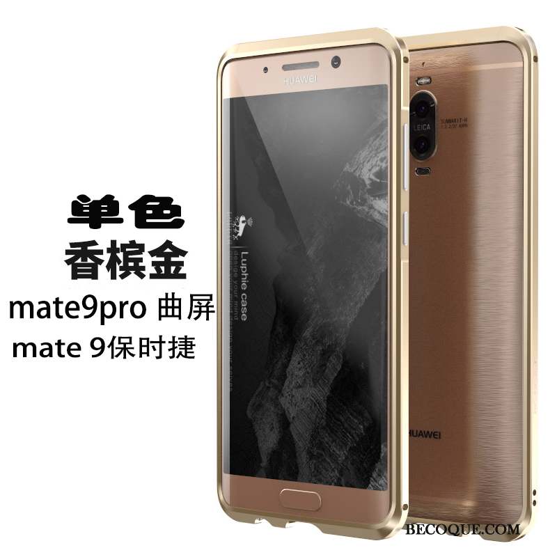 Huawei Mate 9 Pro Coque De Téléphone Étui Métal Protection Argent Border