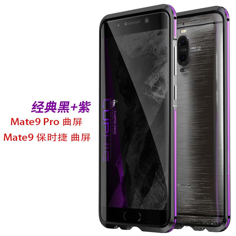 Huawei Mate 9 Pro Coque De Téléphone Étui Métal Protection Argent Border