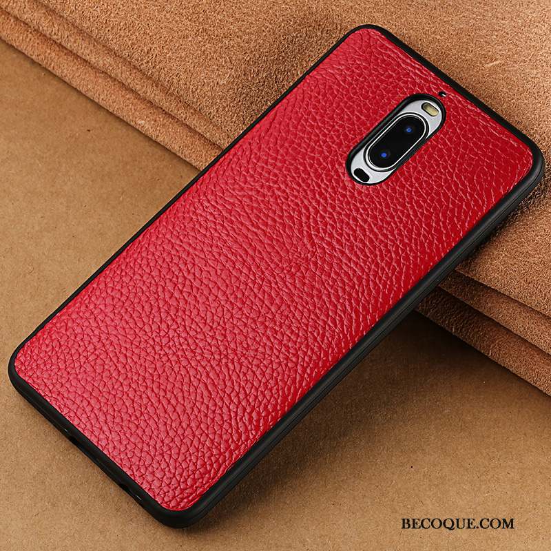 Huawei Mate 9 Pro Coque Marron Étui En Cuir Incassable Personnalité Tout Compris Tendance