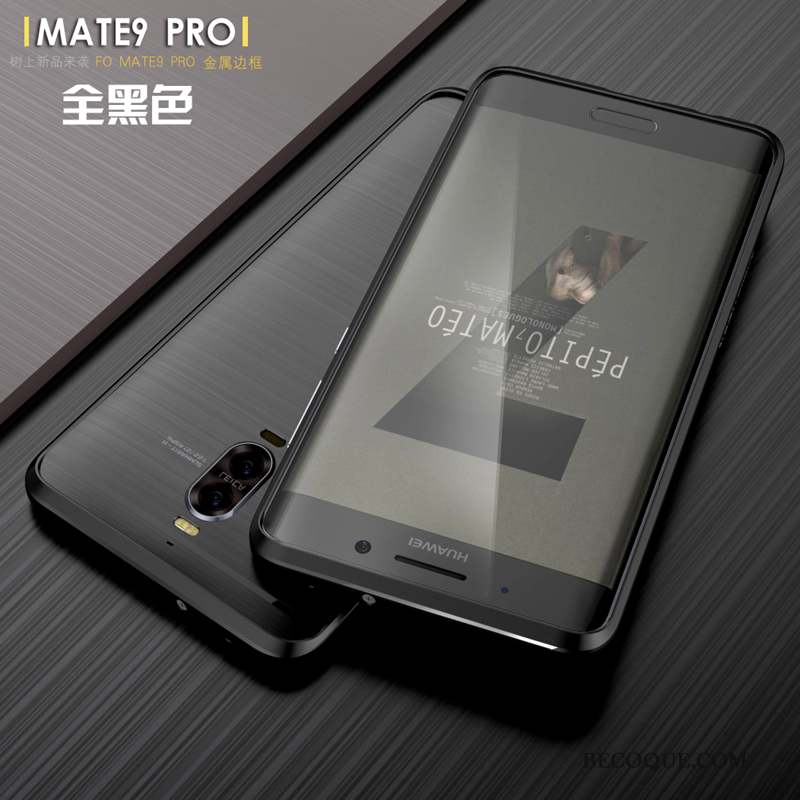 Huawei Mate 9 Pro Coque Tendance Violet Mince Métal Incassable Border