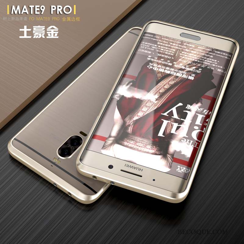 Huawei Mate 9 Pro Coque Tendance Violet Mince Métal Incassable Border