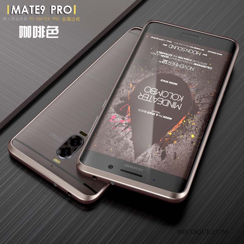 Huawei Mate 9 Pro Coque Tendance Violet Mince Métal Incassable Border