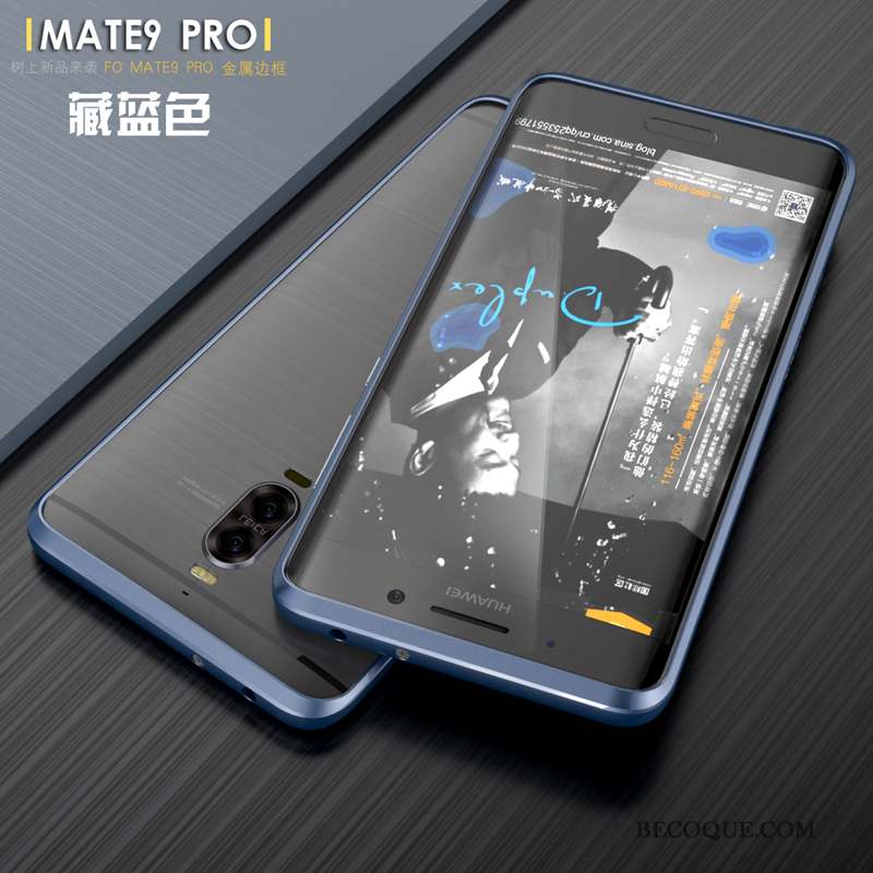 Huawei Mate 9 Pro Coque Tendance Violet Mince Métal Incassable Border