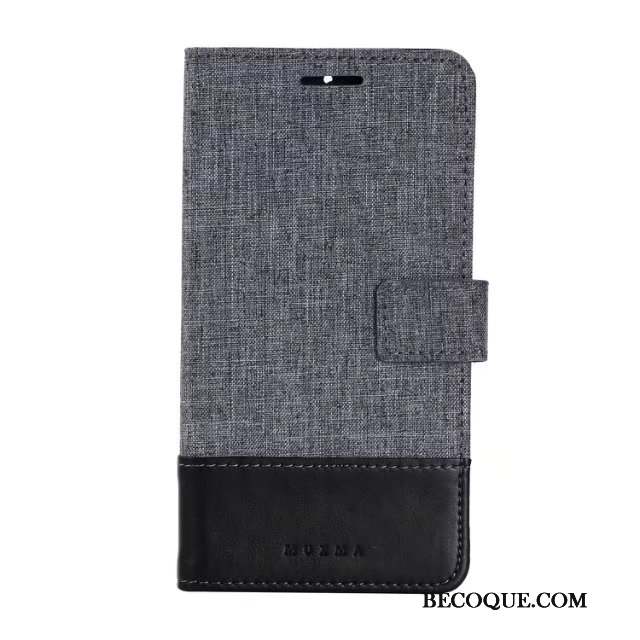 Huawei Mate 9 Pro Coque Étui Étui En Cuir Portefeuille Téléphone Portable Gris Incassable