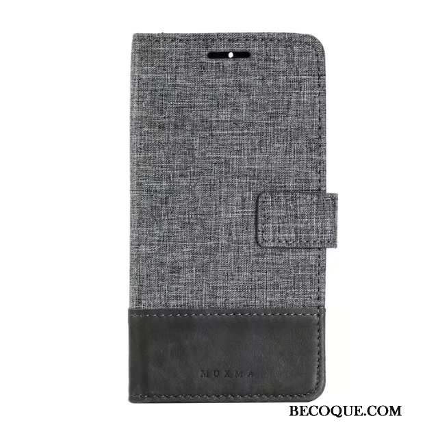 Huawei Mate 9 Pro Coque Étui Étui En Cuir Portefeuille Téléphone Portable Gris Incassable