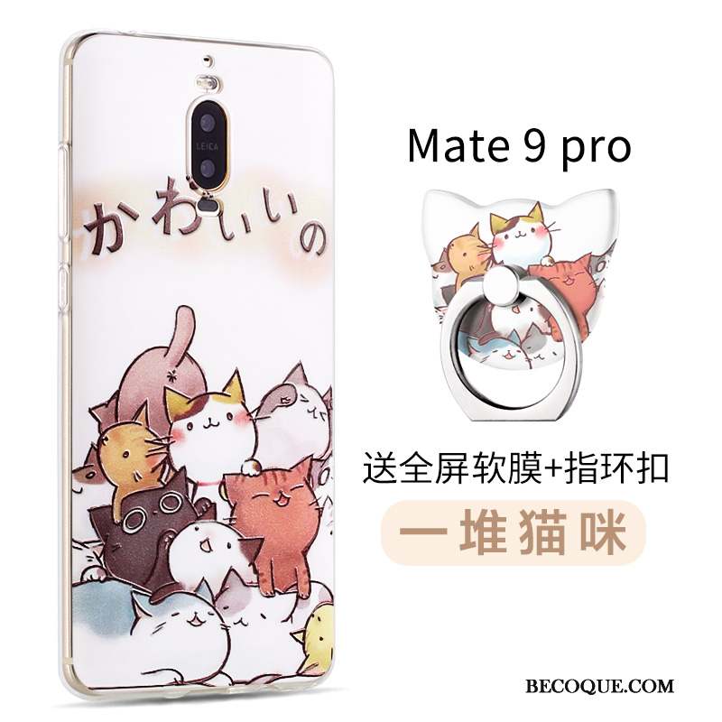 Huawei Mate 9 Pro Incassable Coque De Téléphone Jaune Dessin Animé Tendance Silicone