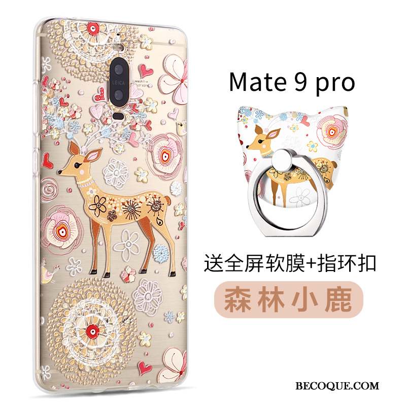 Huawei Mate 9 Pro Incassable Coque De Téléphone Jaune Dessin Animé Tendance Silicone