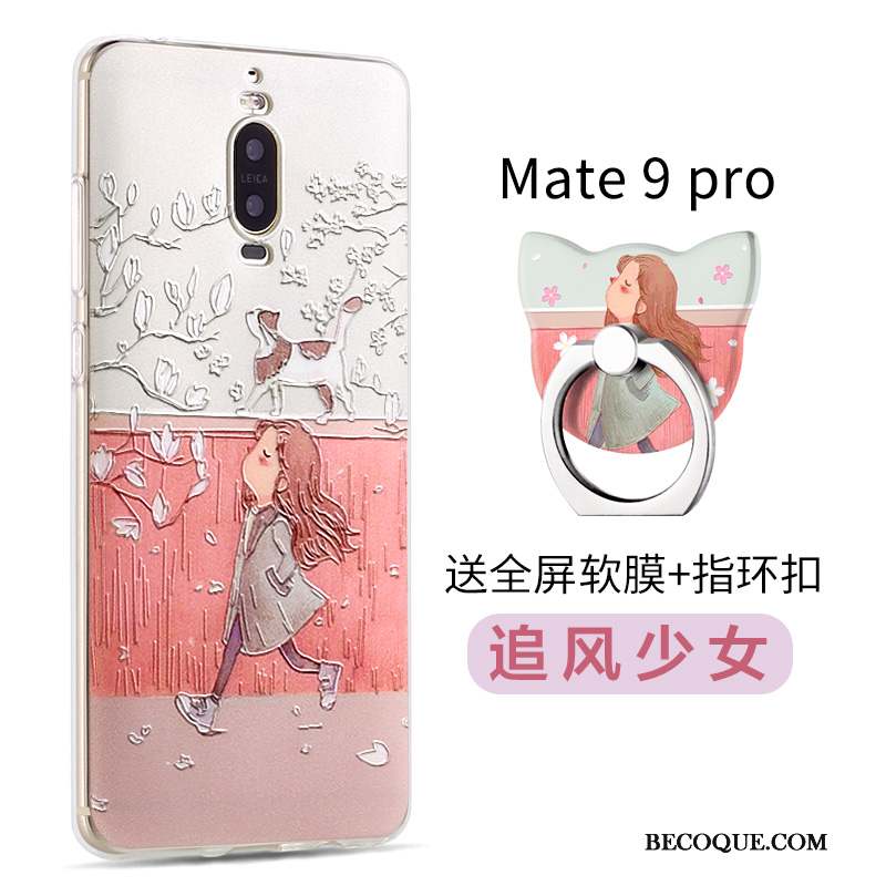 Huawei Mate 9 Pro Incassable Coque De Téléphone Jaune Dessin Animé Tendance Silicone