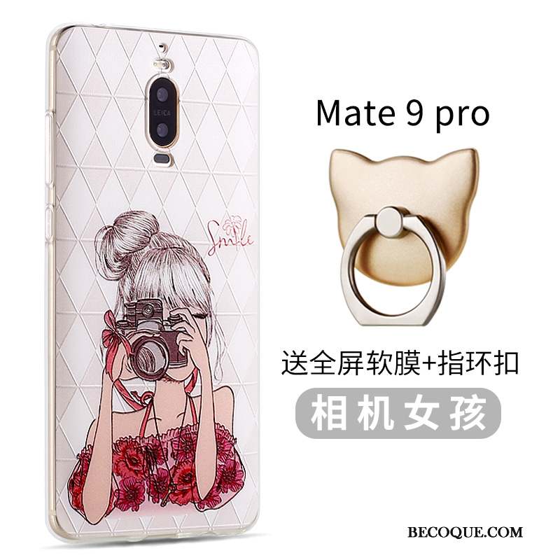 Huawei Mate 9 Pro Incassable Coque De Téléphone Jaune Dessin Animé Tendance Silicone